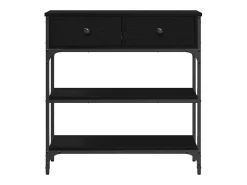 Mesa Consola con cajón Roble negro 72.5 x 25 x 75 cm