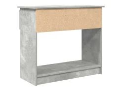 Mesa consola con cajones gris hormigón 85,5x38,5x74,5 cm