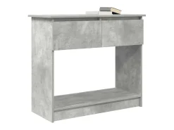 Mesa consola con cajones gris hormigón 85,5x38,5x74,5 cm