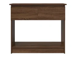 Mesa consola con cajones roble marrón 85,5x38,5x74,5 cm