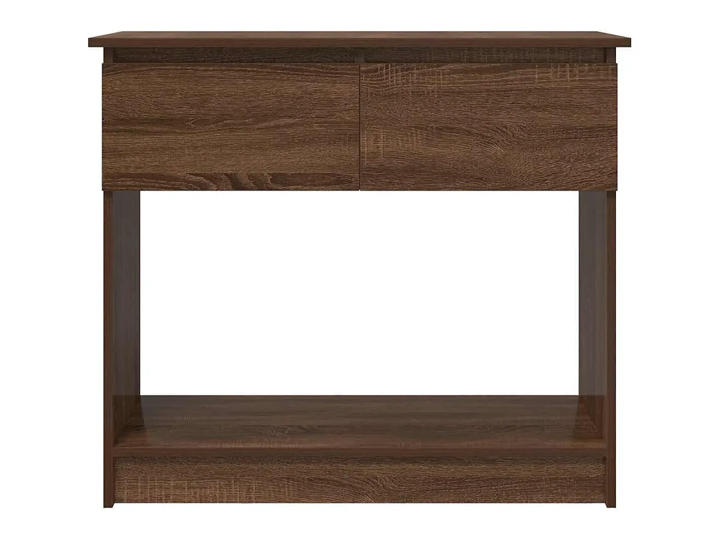 Mesa consola con cajones roble marrón 85,5x38,5x74,5 cm