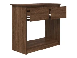 Mesa consola con cajones roble marrón 85,5x38,5x74,5 cm