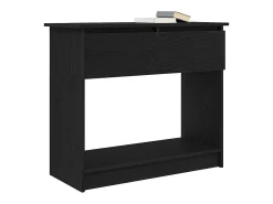 Mesa consola con cajones negra 85,5x38,5x74,5 cm