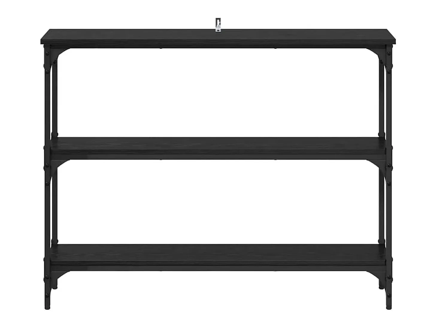 Mesa Consola con estante Roble negro 100 x 22.5 x 75 cm