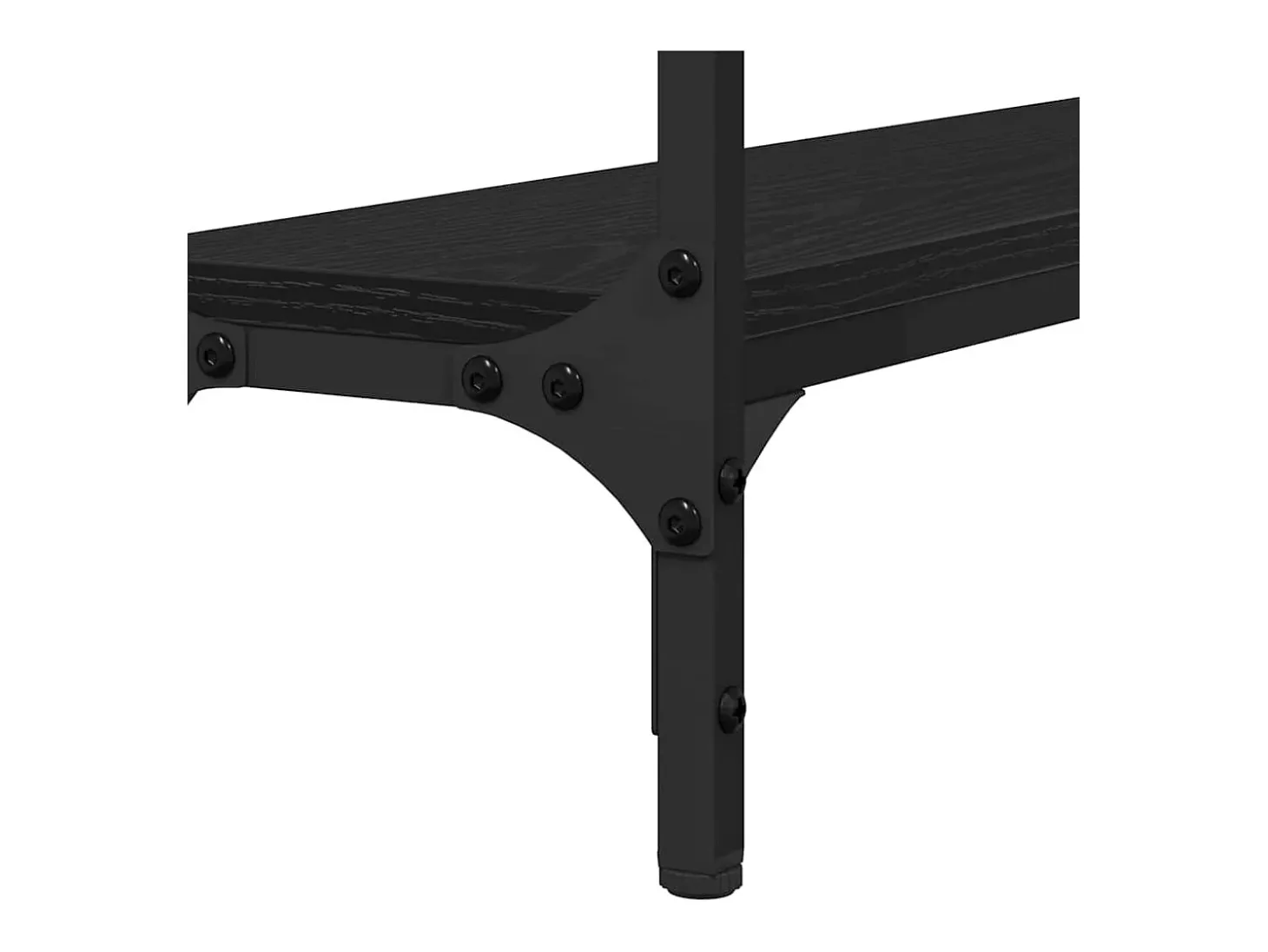 Mesa Consola con estante Roble negro 100 x 22.5 x 75 cm