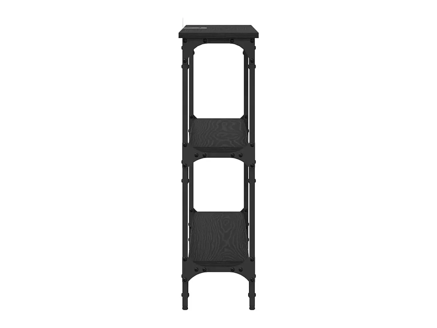 Mesa Consola con estante Roble negro 100 x 22.5 x 75 cm