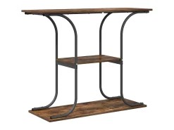 Mesa Consola con estante Roble ahumado 101 x 35 x 80.5 cm