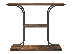Mesa Consola con estante Roble ahumado 101 x 35 x 80.5 cm