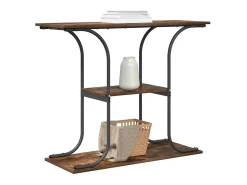 Mesa Consola con estante Roble ahumado 101 x 35 x 80.5 cm