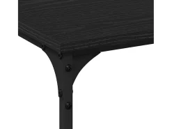 Mesa Consola con estante Roble negro 200 x 29 x 75 cm
