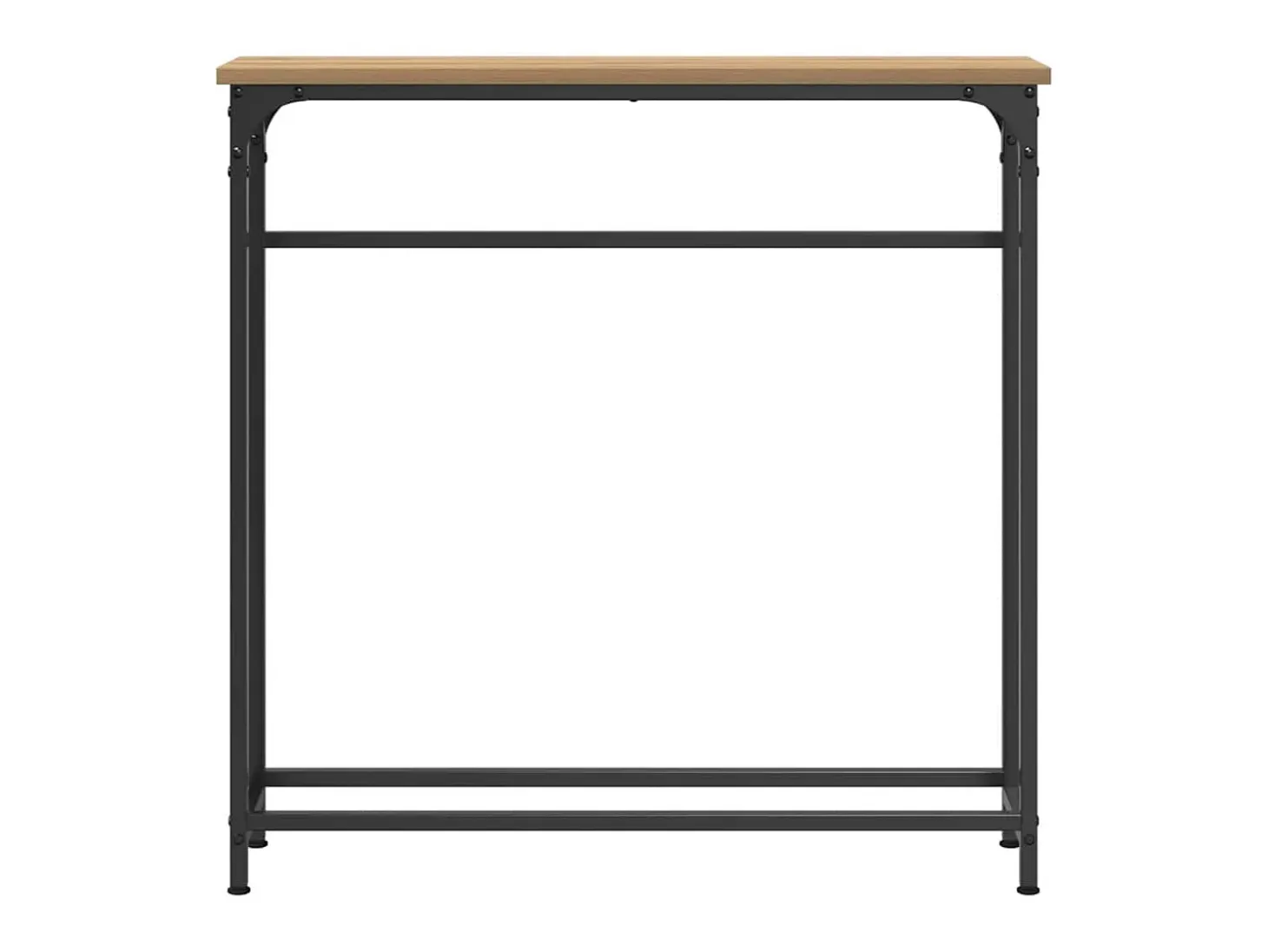 Mesa Consola con estante Roble artisan 75 x 19.5 x 75 cm
