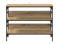 Mesa Consola con estante Roble artisan 100 x 32 x 75 cm