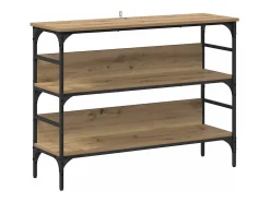 Mesa Consola con estante Roble artisan 100 x 32 x 75 cm