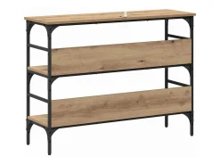 Mesa Consola con estante Roble artisan 100 x 32 x 75 cm