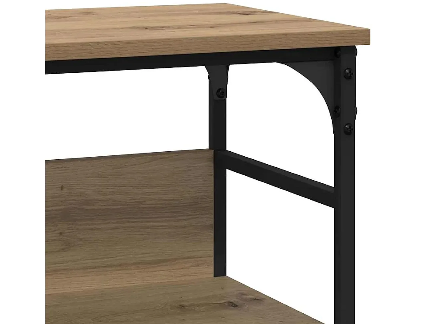 Mesa Consola con estante Roble artisan 100 x 32 x 75 cm