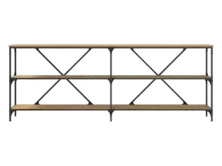 Mesa Consola con estante Otro Roble artisan 180 x 30 x 75 cm