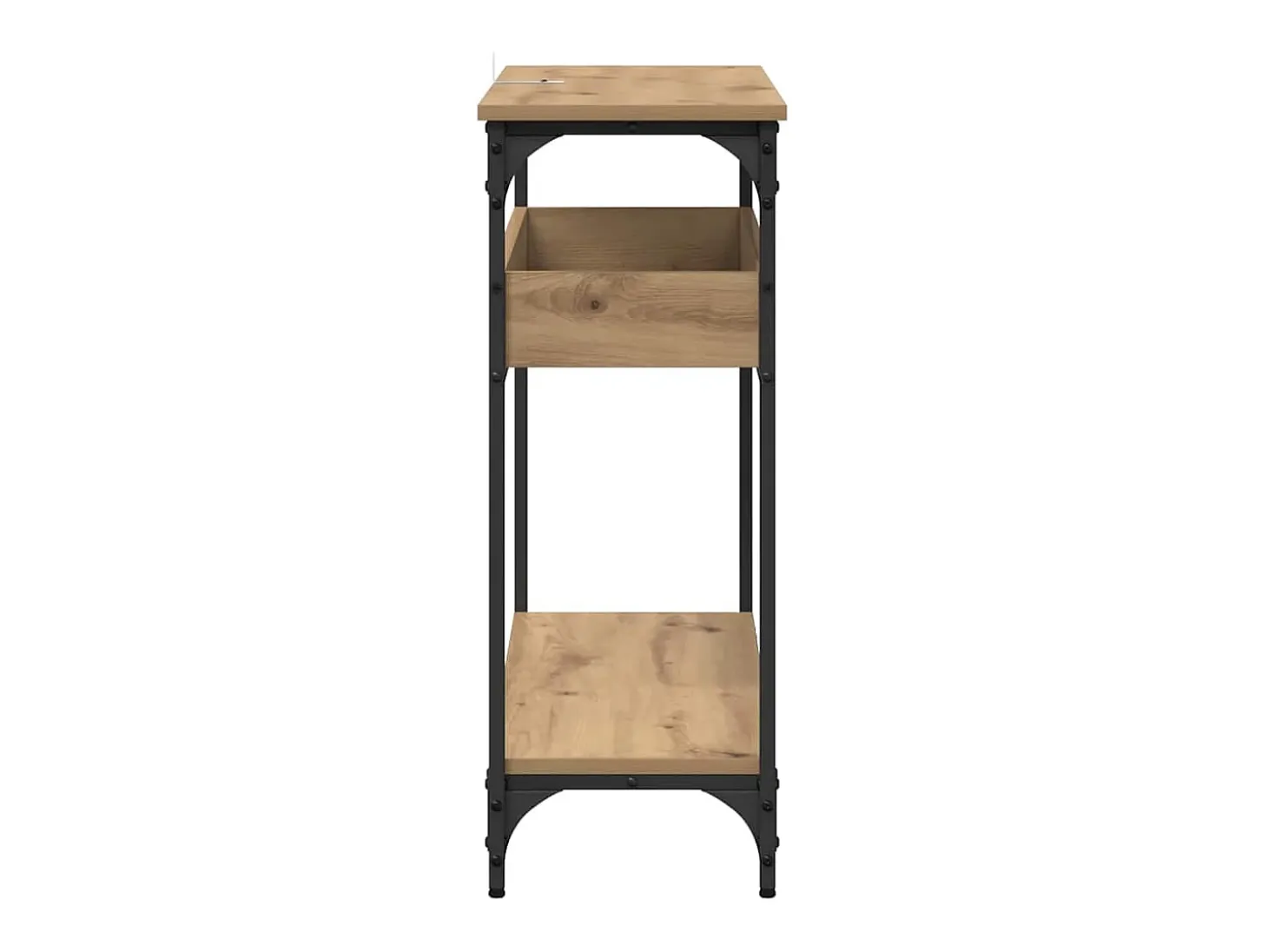 Mesa Consola con estante Roble artisan 100 x 29 x 75 cm