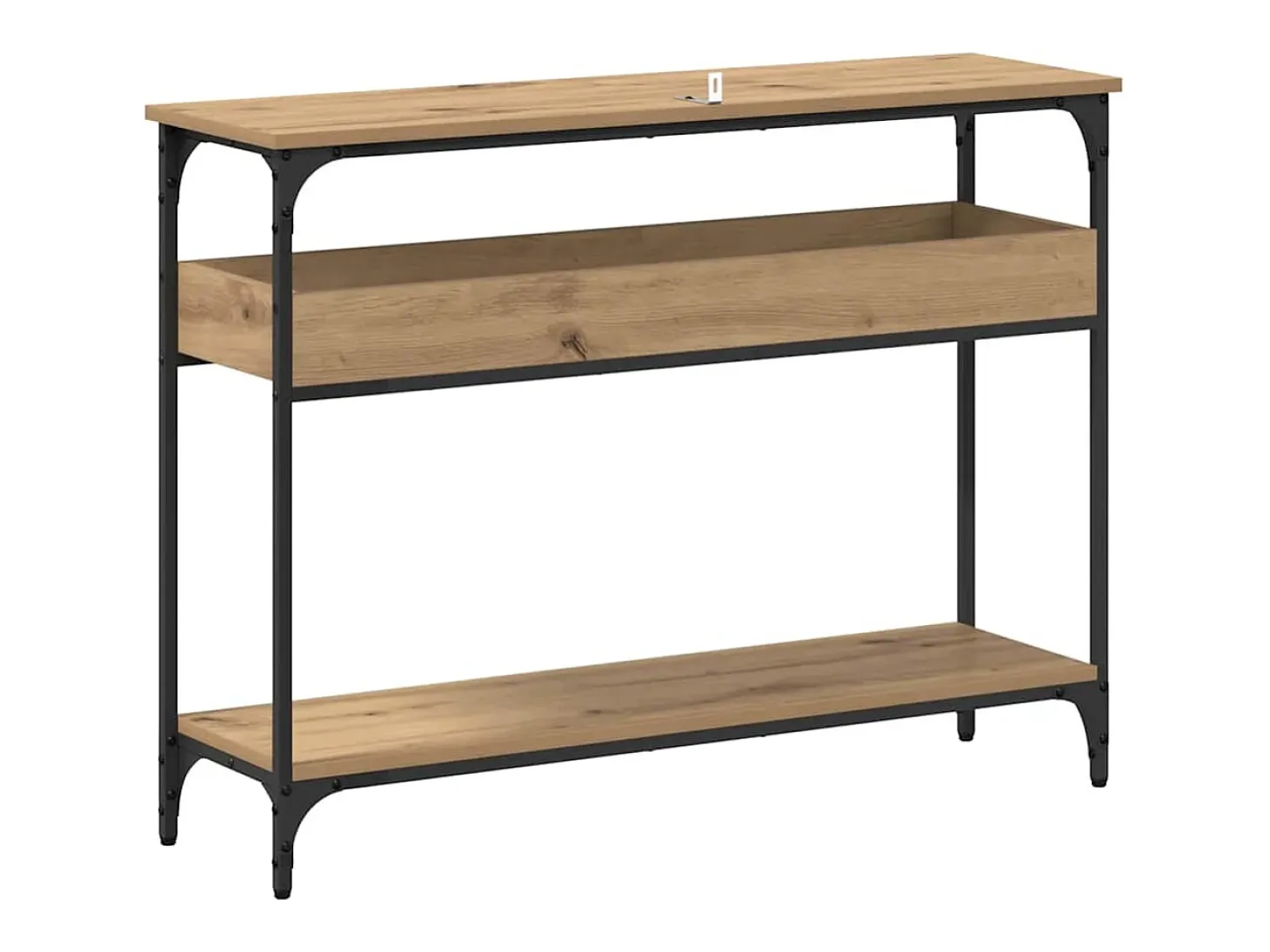 Mesa Consola con estante Roble artisan 100 x 29 x 75 cm