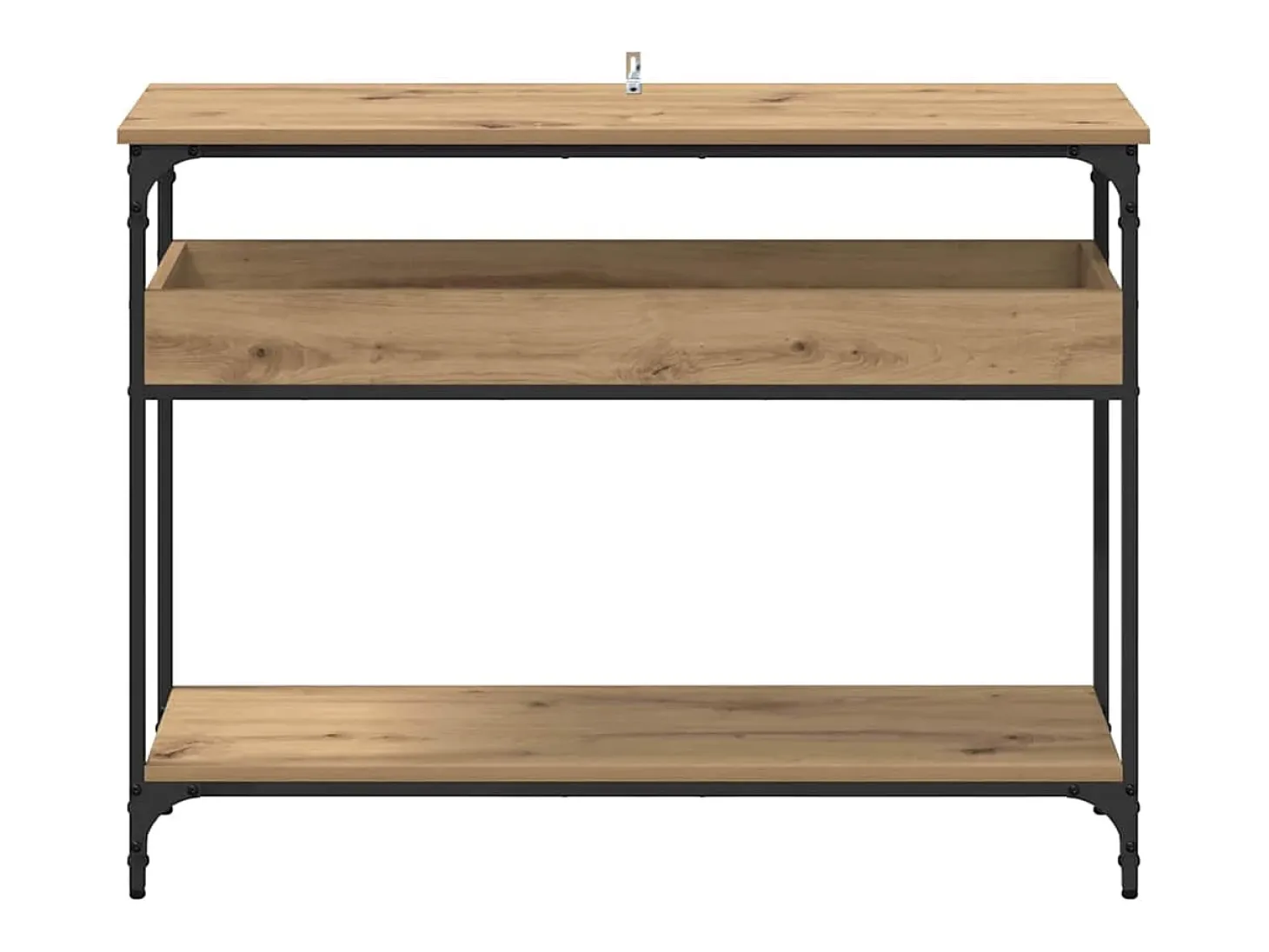 Mesa Consola con estante Roble artisan 100 x 29 x 75 cm