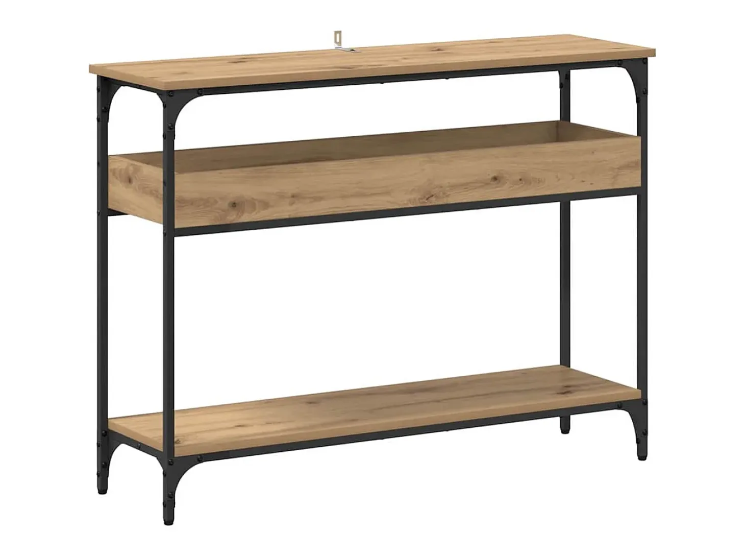 Mesa Consola con estante Roble artisan 100 x 29 x 75 cm