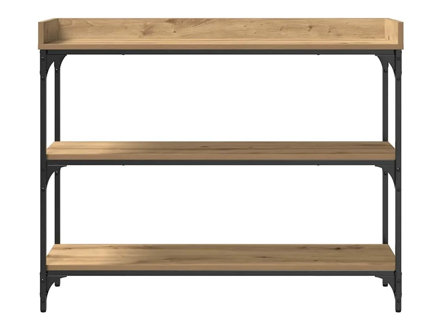 Mesa Consola con estante Roble artisan 100 x 30 x 80 cm