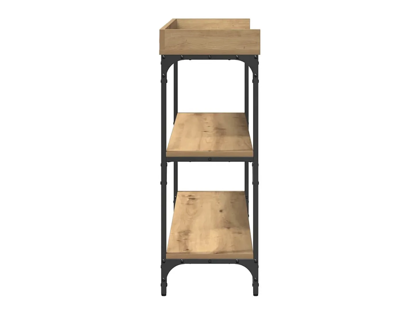 Mesa Consola con estante Roble artisan 100 x 30 x 80 cm