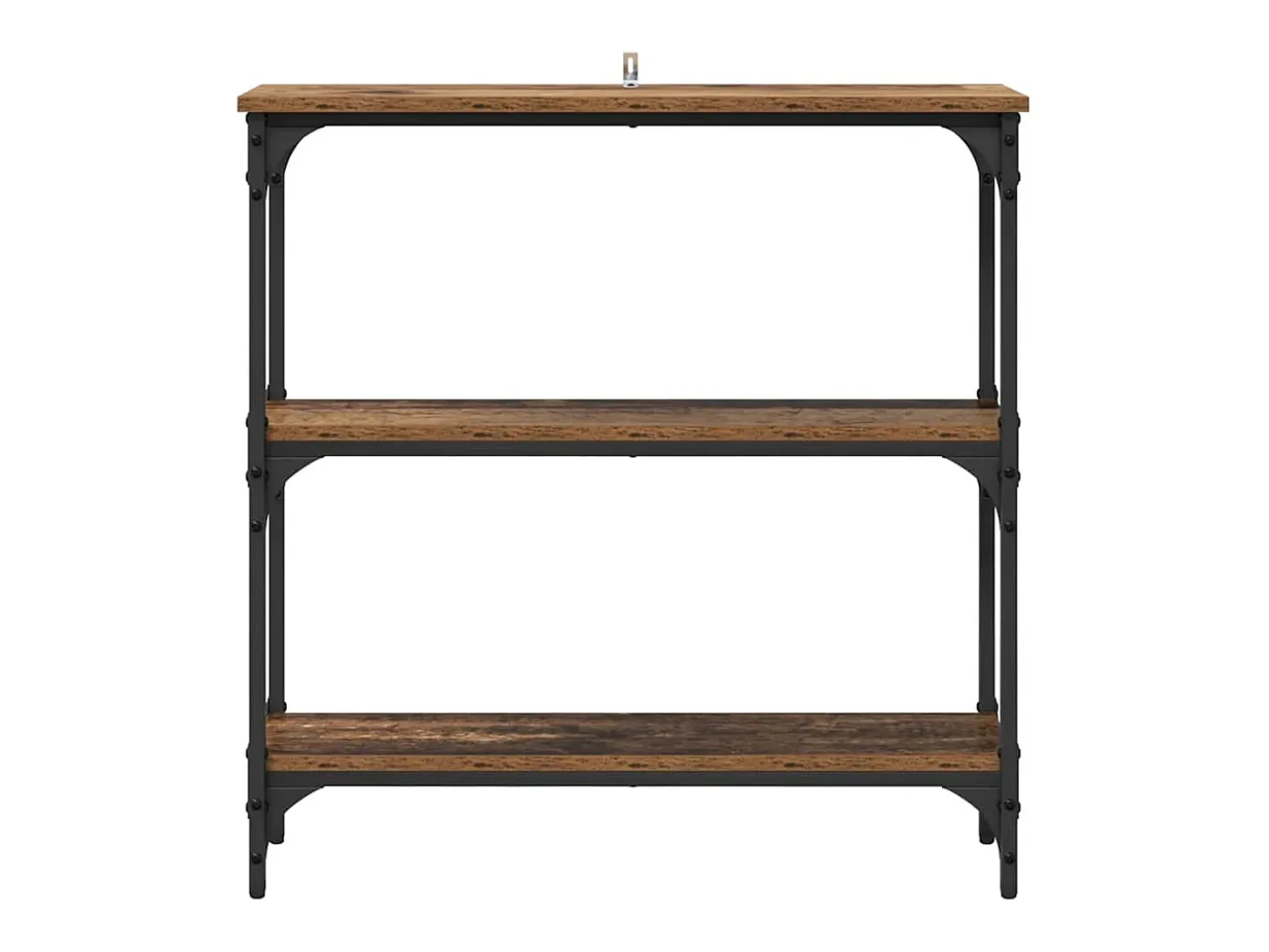 Mesa Consola con estante Madera vieja 75 x 22.5 x 75 cm