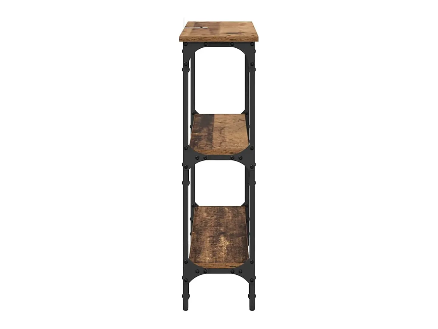 Mesa Consola con estante Madera vieja 75 x 22.5 x 75 cm