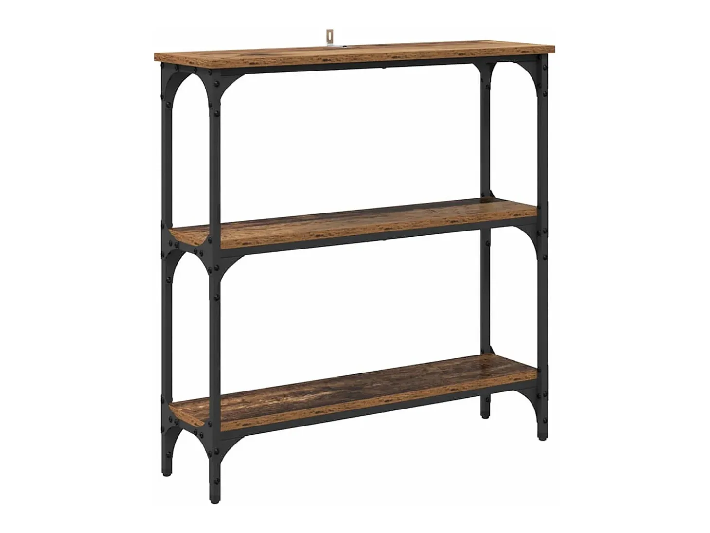 Mesa Consola con estante Madera vieja 75 x 22.5 x 75 cm
