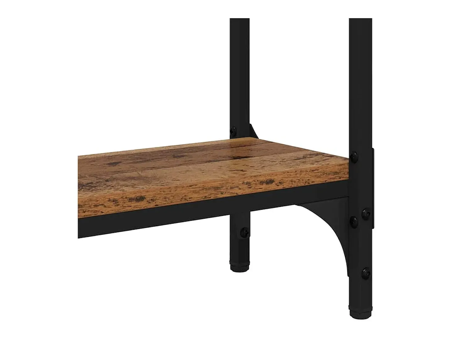 Mesa Consola con estante Madera vieja 75 x 22.5 x 75 cm
