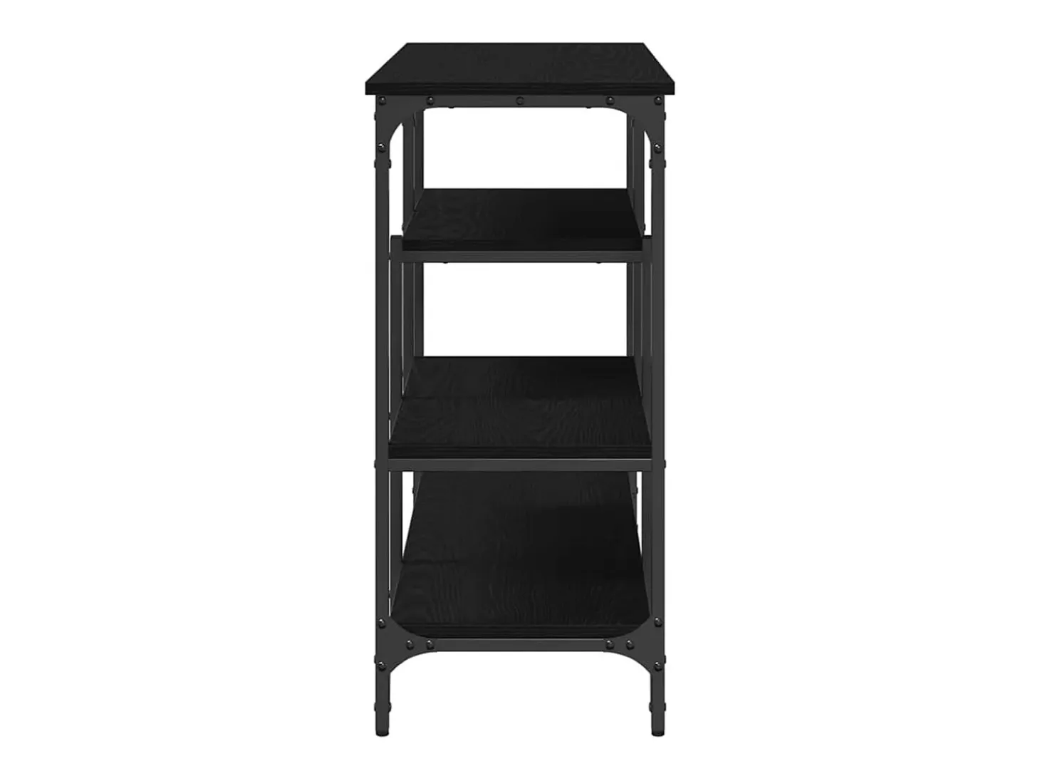 Mesa Consola con estante Roble negro 100 x 35 x 75 cm