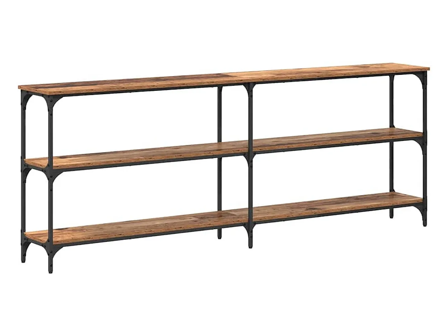Mesa Consola con estante Madera Vieja 200 x 29 x 75 cm