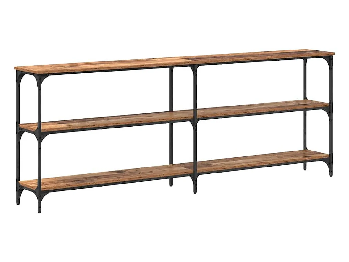 Mesa Consola con estante Madera Vieja 200 x 29 x 75 cm