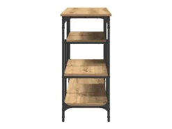 Mesa Consola con estante Roble artisan 100 x 35 x 75 cm