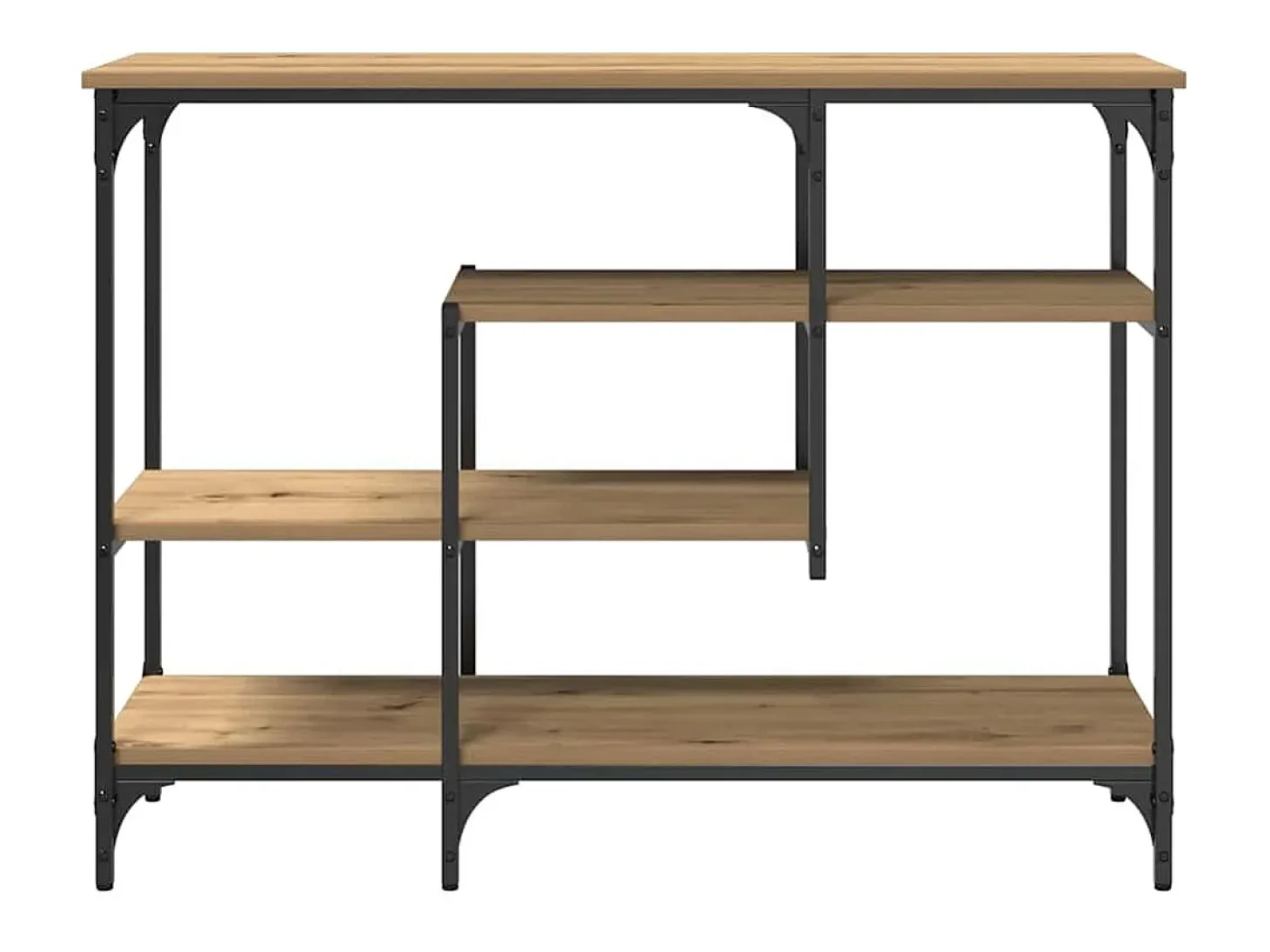 Mesa Consola con estante Roble artisan 100 x 35 x 75 cm