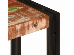Mesa Consola con estante Multicolor Madera sólida recuperada