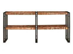 Mesa Consola con estante Multicolor madera maciza reciclada
