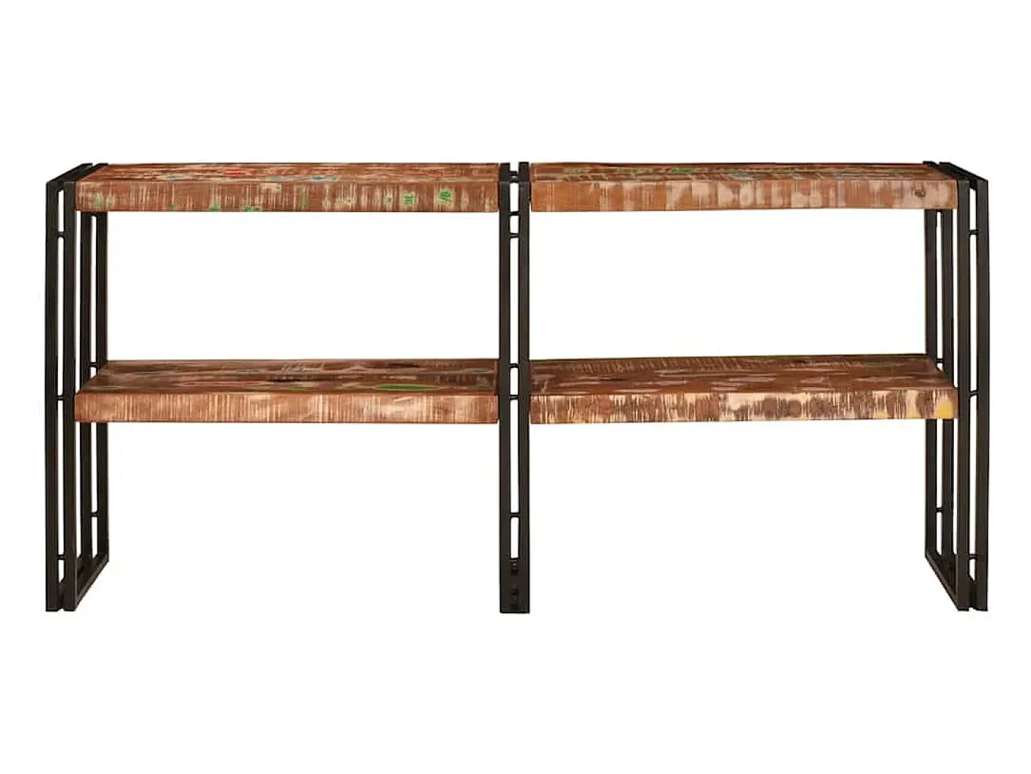 Mesa Consola con estante Multicolor madera maciza reciclada