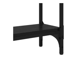 Mesa Consola con estante Roble negro 75 x 22.5 x 75 cm