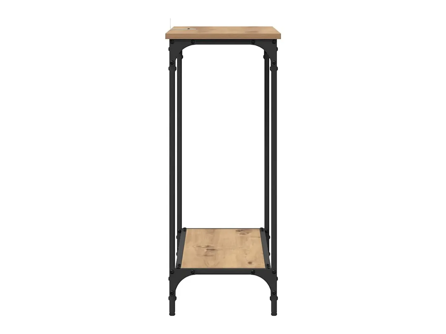 Mesa Consola con estante Roble artisan 75 x 30.5 x 75 cm
