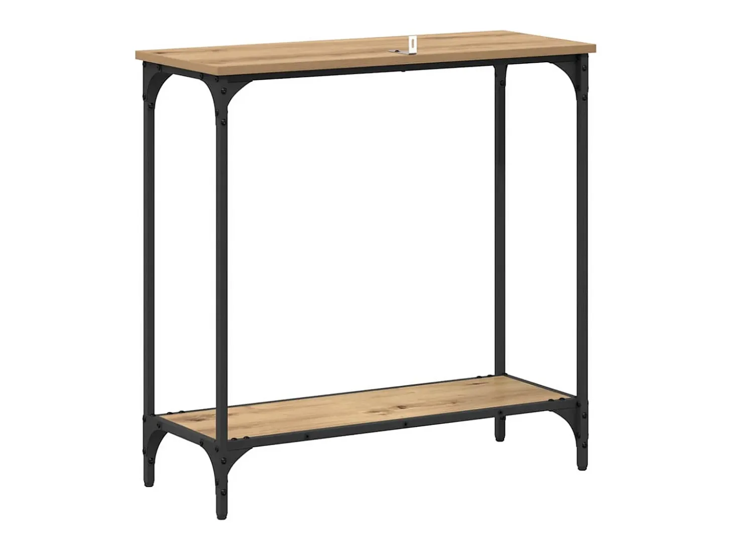 Mesa Consola con estante Roble artisan 75 x 30.5 x 75 cm