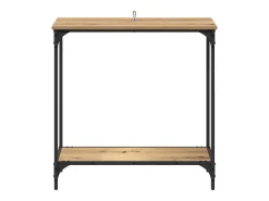 Mesa Consola con estante Roble artisan 75 x 30.5 x 75 cm