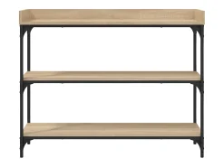 Mesa consola con estantes roble Sonoma 100x30x80 cm ES246012