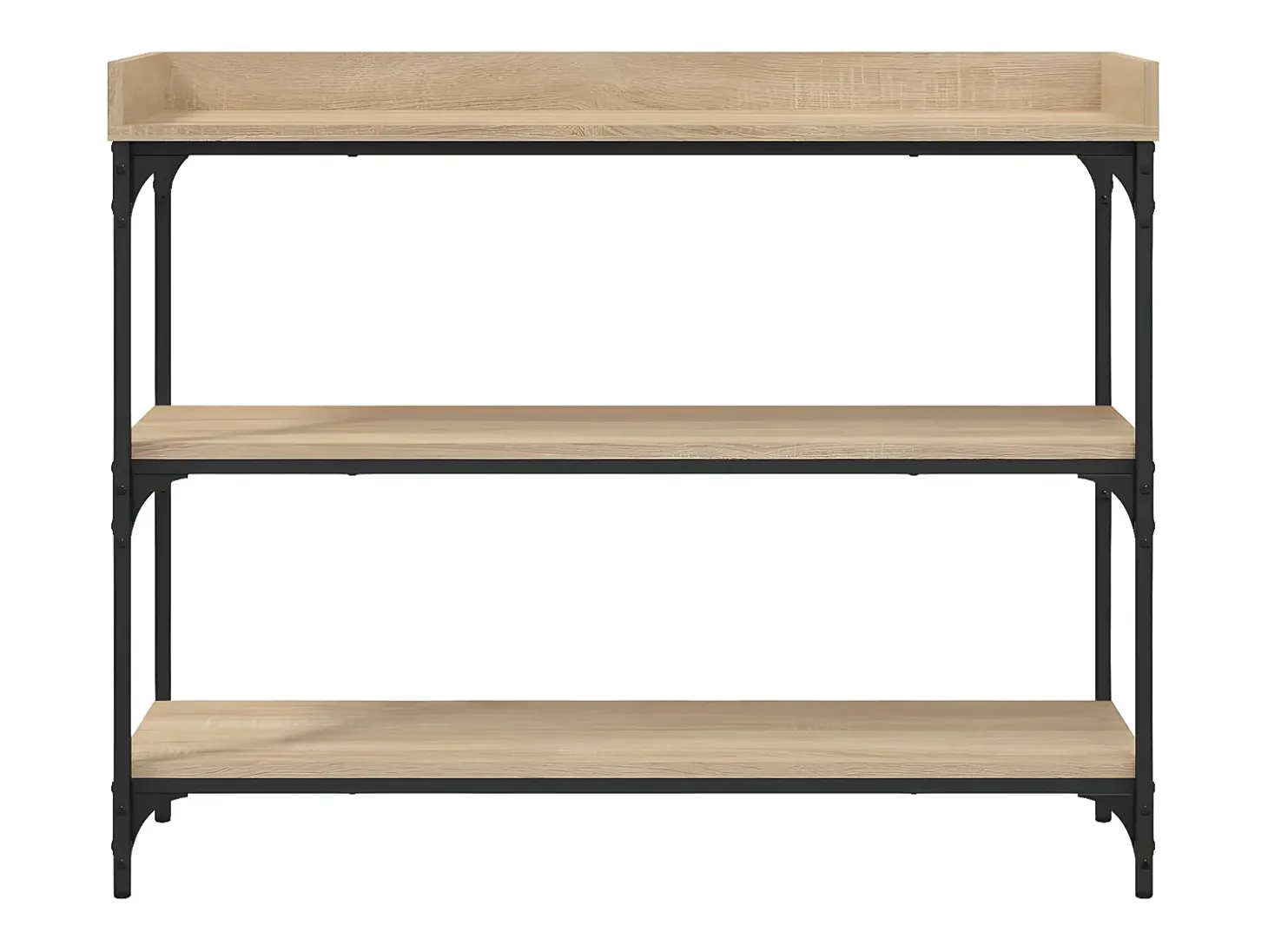 Mesa consola con estantes roble Sonoma 100x30x80 cm ES246012