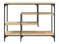 Mesa consola con estantes roble Sonoma 100x35x75 cm