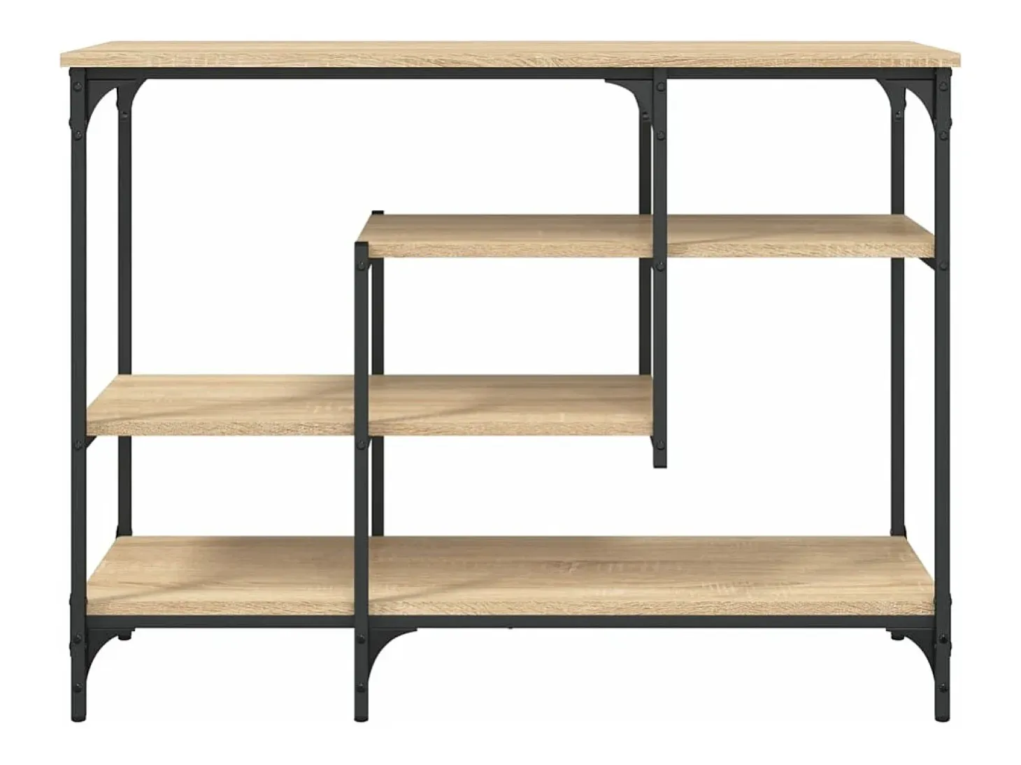 Mesa consola con estantes roble Sonoma 100x35x75 cm
