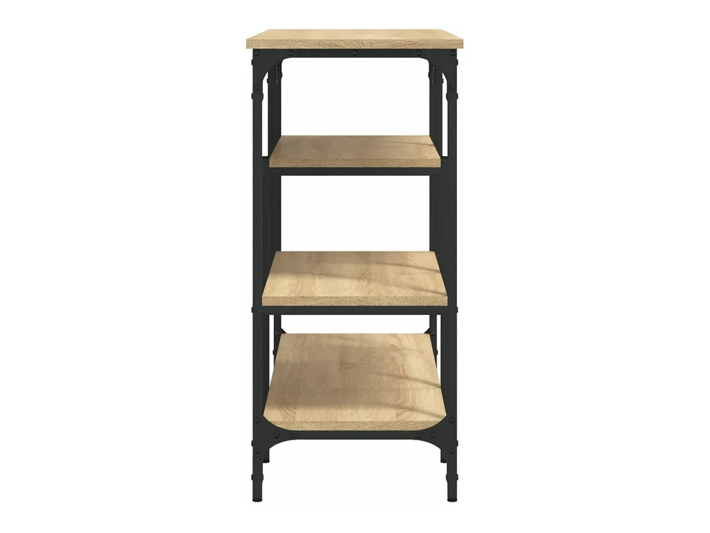 Mesa consola con estantes roble Sonoma 100x35x75 cm