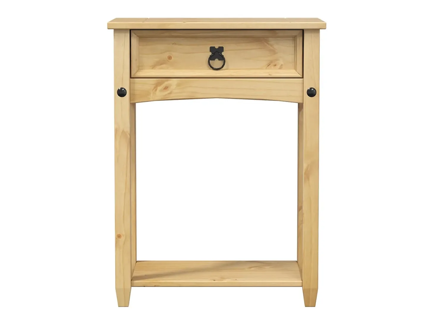 Mesa consola Corona madera maciza de pino 55x35x73 cm ES473302