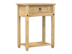 Mesa consola Corona madera maciza de pino 55x35x73 cm ES473302