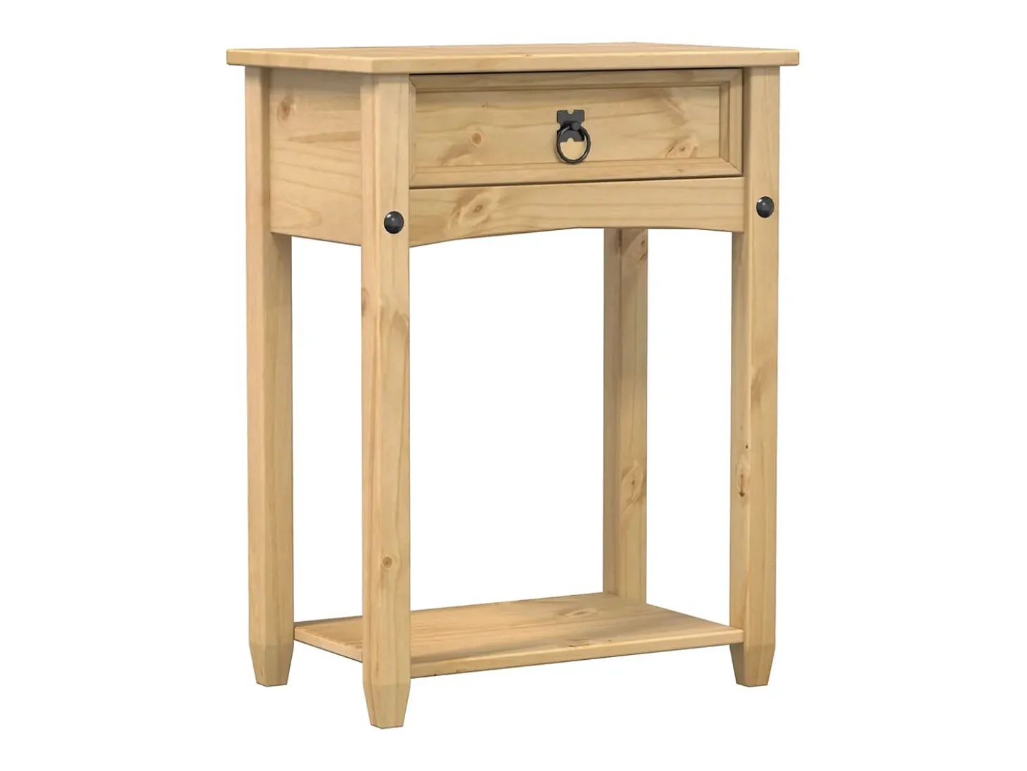 Mesa consola Corona madera maciza de pino 55x35x73 cm